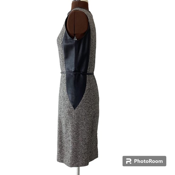 ABS Leather and Tweed Sheath Dress - Picture 7 of 7